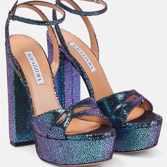 Aquazzura Sinner 140 platform heeled sandals sz 35.5 - Picture 6 of 17